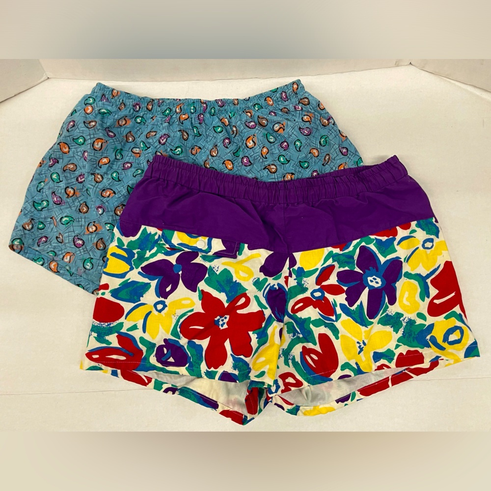 Mens vintage swim trunks set size large Lord Jeff & Colours by Alexander Julian